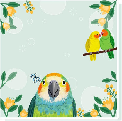 1 Pads Funny Bird Sticky Notes,Funny Animal Sticky Blank Space Notepad,Parrot Scratch Notepad,Animal Lover Gifts for Office Home School Decor Accessories