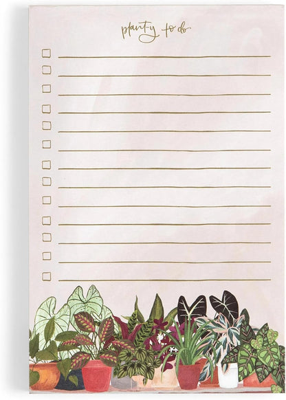 Houseplants Planty To Do List Notepad, Plants Design Note Pads with Tickbox, Weekly or Daily Checklist Reminder, Daily Planner Lined Notepad