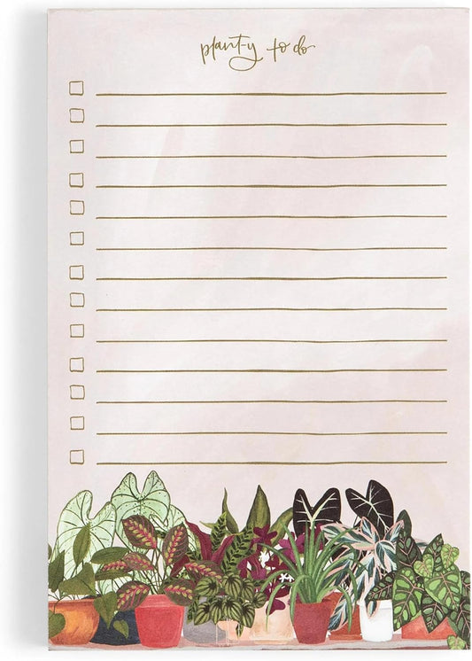 Houseplants Planty To Do List Notepad, Plants Design Note Pads with Tickbox, Weekly or Daily Checklist Reminder, Daily Planner Lined Notepad