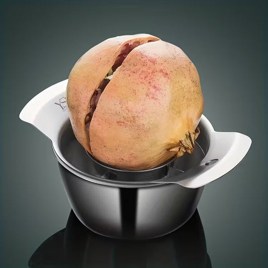 3-in-1 Pomegranate Peeling Tool with Hammer - Heavy-Duty 304 Stainless Steel Meat Picker, Fruit Opening Knife & Separator - Manual Pomegranate Picker for Home