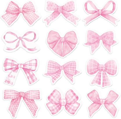 240Pcs Pink Bow Sticky Notes, Self-Adhesive Notepads Sticky Notes, Cute Memo Pad,Funny Cartoon Page Markers Classroom Rewards Birthday Theme Party Gift Stuffers Kids Gifts